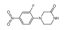 4-(2-fluoro-4-nitro-phenyl)-piperazin-2-one结构式