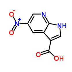 5-硝基-1H-吡咯并[2,3-b]吡啶-3-羧酸结构式