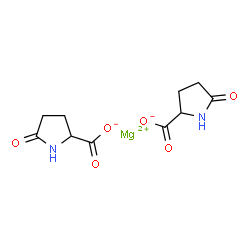 bis(5-oxo-DL-prolinato-N1,O2)magnesium结构式
