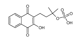 2-hydroxy-3-(3-methyl-3-sulfooxy-butyl)-[1,4]naphthoquinone Structure