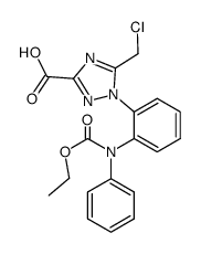 5-(chloromethyl)-1-(2-(N-ethoxycarbonyl-N-phenylamino)phenyl)-1H-1,2,4-triazole-3-carboxylic acid结构式