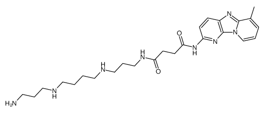 N1-(3-((4-((3-aminopropyl)amino)butyl)amino)propyl)-N4-(6-methylimidazo[1,2-a:5,4-b']dipyridin-2-yl)succinamide结构式