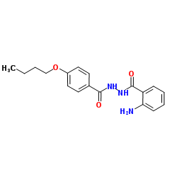 2-Amino-N'-(4-butoxybenzoyl)benzohydrazide Structure