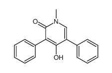 4-hydroxy-1-methyl-3,5-diphenylpyridin-2-one结构式