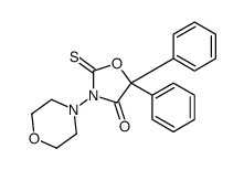 3-morpholin-4-yl-5,5-diphenyl-2-sulfanylidene-1,3-oxazolidin-4-one结构式