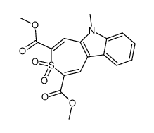 methyl-6 dimethoxycarbonyl-2,4 thiepino[4,5-b]indole 3,3-dioxide Structure