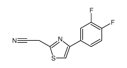 2-Thiazoleacetonitrile, 4-(3,4-difluorophenyl) Structure