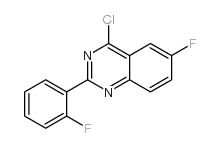 4-氯-6-氟-2-(2-氟苯基)-喹唑啉结构式