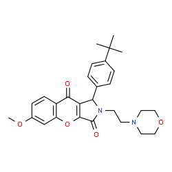 1-(4-tert-butylphenyl)-6-methoxy-2-[2-(4-morpholinyl)ethyl]-1,2-dihydrochromeno[2,3-c]pyrrole-3,9-dione picture
