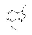 3-溴-8-(甲基硫烷基)咪唑并[1,2-a]吡嗪结构式