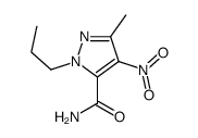 5-methyl-4-nitro-2-propylpyrazole-3-carboxamide结构式