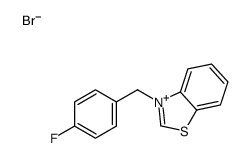 3-[(4-fluorophenyl)methyl]-1,3-benzothiazol-3-ium,bromide Structure