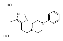 4-methyl-5-[2-(4-phenylpiperazin-1-yl)ethyl]-1,3-thiazole,dihydrochloride Structure