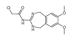 2-Chloro-N-(7,8-dimethoxy-2,5-dihydro-1H-benzo[e][1,3]diazepin-3-yl)-acetamide结构式