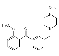 2-METHOXY-3'-(4-METHYLPIPERAZINOMETHYL) BENZOPHENONE结构式