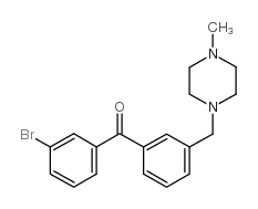 3-BROMO-3'-(4-METHYLPIPERAZINOMETHYL) BENZOPHENONE结构式