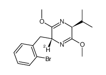 (3S,6R)-[6-2H]-3-isopropyl-6-(2-bromobenzyl)-2,5-dimethoxy-3,6-dihydropyrazine结构式