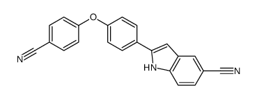 2-[4-(4-cyanophenoxy)phenyl]-1H-indole-5-carbonitrile Structure