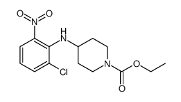 1-Piperidinecarboxylic acid, 4-[(2-chloro-6-nitrophenyl)amino]-, ethyl ester结构式