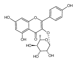 Kaempferol 3-O-α-L-rhamnopyranoside Structure