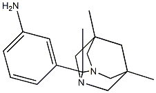 3-((1R,3S,5r,7r)-2,5,7-trimethyl-1,3-diazaadamantan-2-yl)aniline Structure