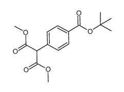 2-(4-tert-butoxycarbonyl-phenyl)-malonic acid dimethyl ester结构式