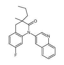 7-fluoro-3-methyl-3-propyl-1-quinolin-3-yl-4H-quinolin-2-one结构式