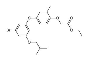 [4-(3-bromo-5-isobutoxy-phenylsulfanyl)-2-methyl-phenoxy]-acetic acid ethyl ester Structure