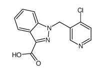 1-[(4-chloropyridin-3-yl)methyl]indazole-3-carboxylic acid结构式