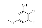 2-chloro-3-fluoro-5-methoxyphenol结构式