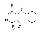 N-cyclohexyl-5-fluoro-1H-pyrrolo[2,3-b]pyridin-4-amine结构式