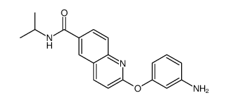 2-(3-aminophenoxy)-N-propan-2-ylquinoline-6-carboxamide结构式