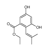 ethyl 3,5-dihydroxy-2-(2-methylprop-1-enyl)benzoate结构式