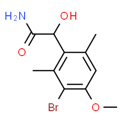 Benzeneacetamide,3-bromo--alpha--hydroxy-4-methoxy-2,6-dimethyl- Structure