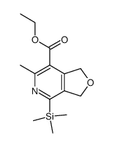 6-methyl-4-(trimethylsilyl)-1,3-dihydrofuro(3,4-c)pyridin-7-carbonsaeure-aethylester结构式