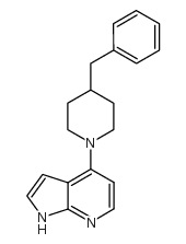 4-[4-苯甲基-1-哌啶基]-1H-吡咯并[2,3-B]吡啶结构式