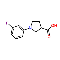 1-(3-Fluorophenyl)-3-pyrrolidinecarboxylic acid结构式