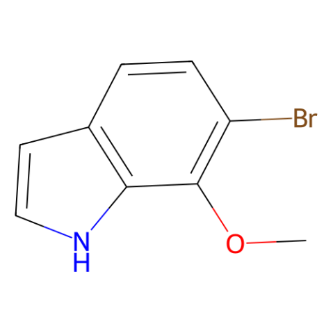 6-Bromo-7-methoxy-1H-indole结构式