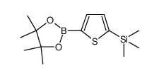 1,3,2-Dioxaborolane, 4,4,5,5-tetramethyl-2-[5-(trimethylsilyl)-2-thienyl]结构式