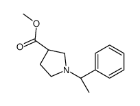 methyl (3S)-1-[(1R)-1-phenylethyl]pyrrolidine-3-carboxylate结构式