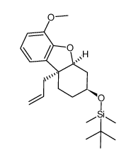 (3S,4aS,9bR)-9b-allyl-3-(tert-butyldimethylsilyloxy)-6-methoxy-1,2,3,4,4a,9b-hexahydrodibenzofuran结构式