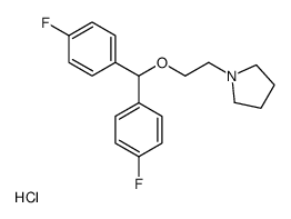 1-[2-[bis(4-fluorophenyl)methoxy]ethyl]pyrrolidine,hydrochloride结构式