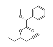 (S)-3-hex-5-ynyl-(R)-α-O-methyl-α-phenyl acetate结构式