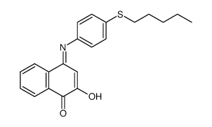 2-Hydroxy-4-(4-pentylmercapto-phenylimino)-naphthochinon-(1,4)结构式