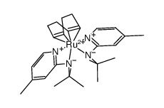 [(cycloocta-1,5-diene)Ru(4-methyl-pyridin-2-yl-(tert-butyl)-amine)2] Structure