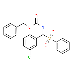 benzyl N-[(3-chlorophenyl)(phenylsulfonyl)methyl]carbamate结构式