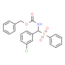 benzyl N-[(3-chlorophenyl)(phenylsulfonyl)methyl]carbamate Structure