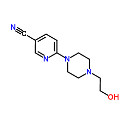 6-[4-(2-hydroxyethyl)piperazino]nicotinonitrile Structure