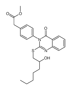 methyl 2-[4-[2-(2-hydroxyheptylsulfanyl)-4-oxoquinazolin-3-yl]phenyl]acetate Structure