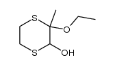 2-ethoxy-3-hydroxy-2-methyl-1,4-dithiane结构式